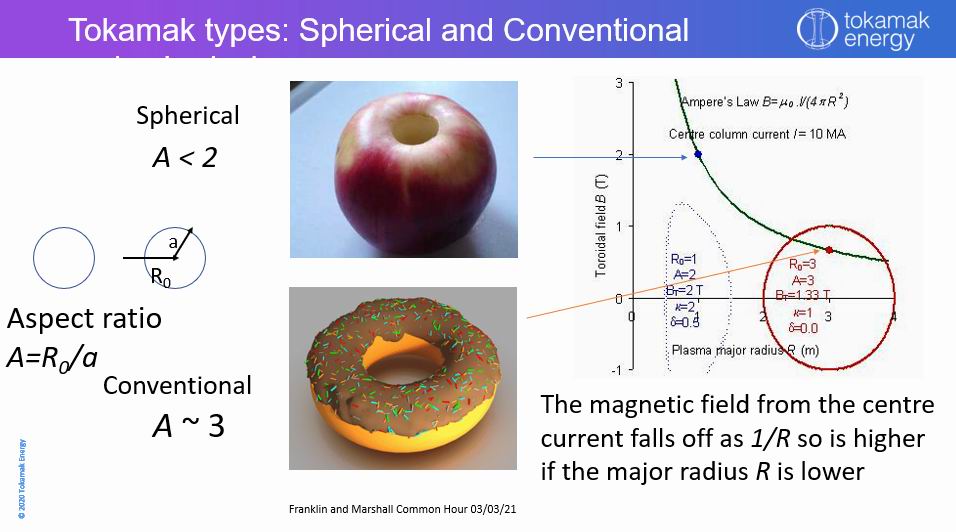 Tokamak typesL Sperical and Conventional