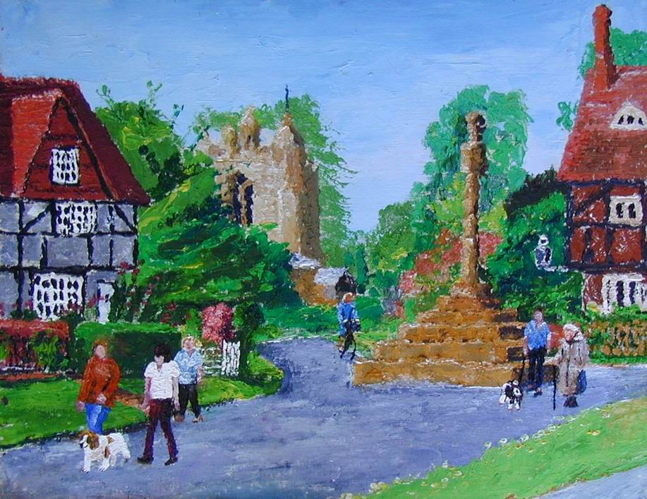 The oil painting of Hagbourne in our French house