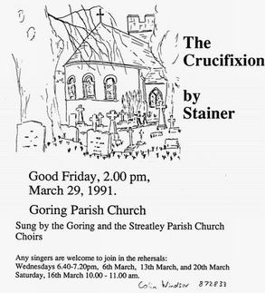 Stainer's Crucifiction poster at Goring Church