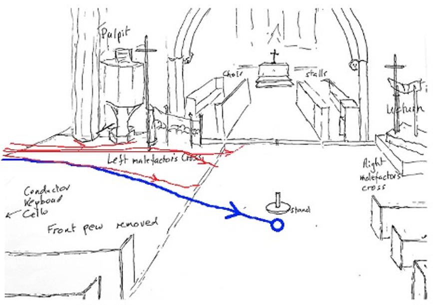 The stage for Gethsemane