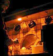 Making cocoa in the kitchen