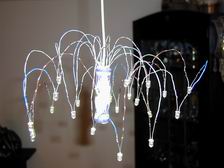 The spider is constructed from six strands of four LEDs