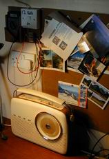 My parent's old transistor radio on solar power