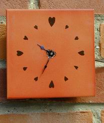 The outdoor tile clock