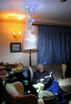 Relaxing reading in the lounge under the solar lights