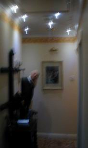 Our hallway lit by the star lights