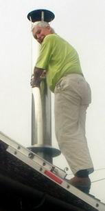 Colin fitting the cowl