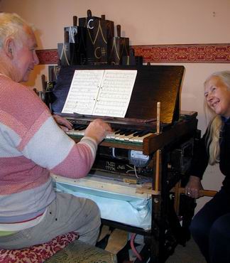Colin playing the organ