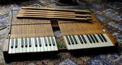 The 54 key manual from the old Binns organ at Streatley