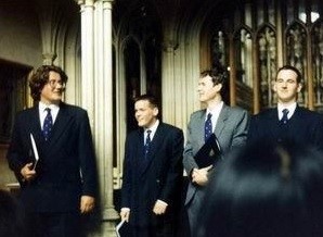 The quartet from Magdalen College Choir who sang it at the festival