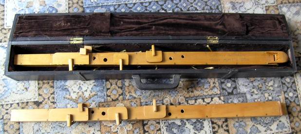 Colin and Mo's bass recorders and case