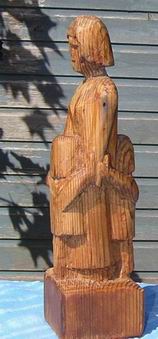 Colin's carving of Margaret, Liz and Jane